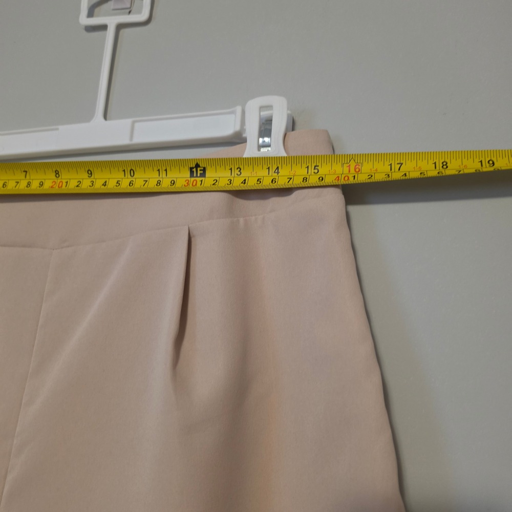 Lovito Solid Beige Vest and Shorts Co-ord Set Size XL US 12 - Picture 9 of 10